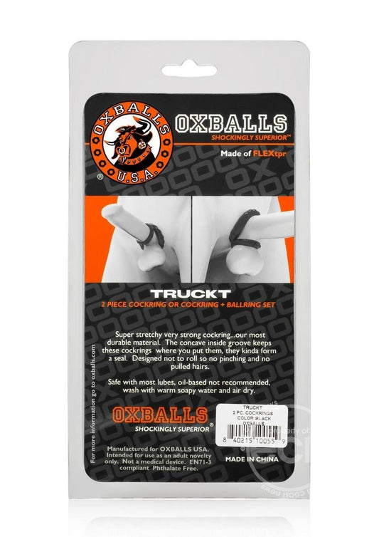 Oxballs Truckt Cock Ring (2 pack) - Black