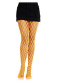 Leg Avenue Eyelet Net Tights - Neon Orange - O/S