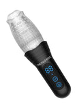 The Male Rose Pro Rechargeable Thrusting Rotating Masturbator - Black/Clear