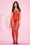 Floral Lace Fishnet Bodystocking