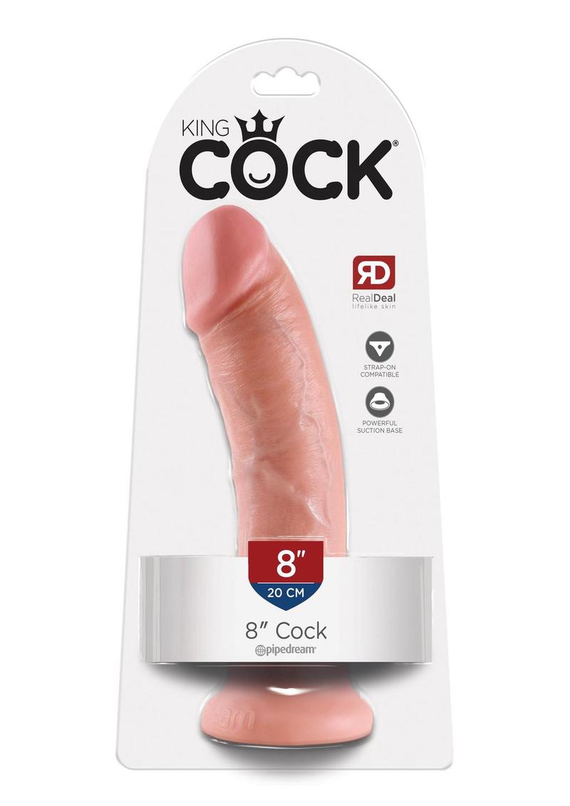 Pipedream King Cock 8 in. Cock Realistic Dildo With Suction Cup