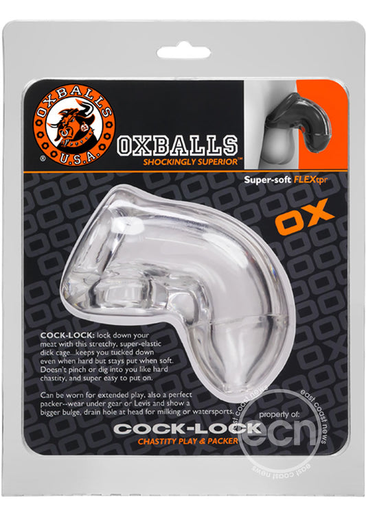 Oxballs Atomic Jock Cock-Lock Chastity Cage - Clear