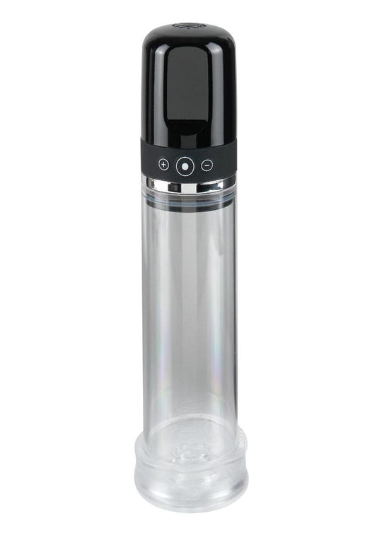 Pump Worx Rechargeable 3-Speed Auto-Vac Penis Pump - Clear/Black