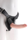 King Cock Strap on Harness with Dildo 7in - Vanilla