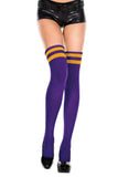 ATHLETIC ACRYLIC THIGH HI WITH STRIPED TOP