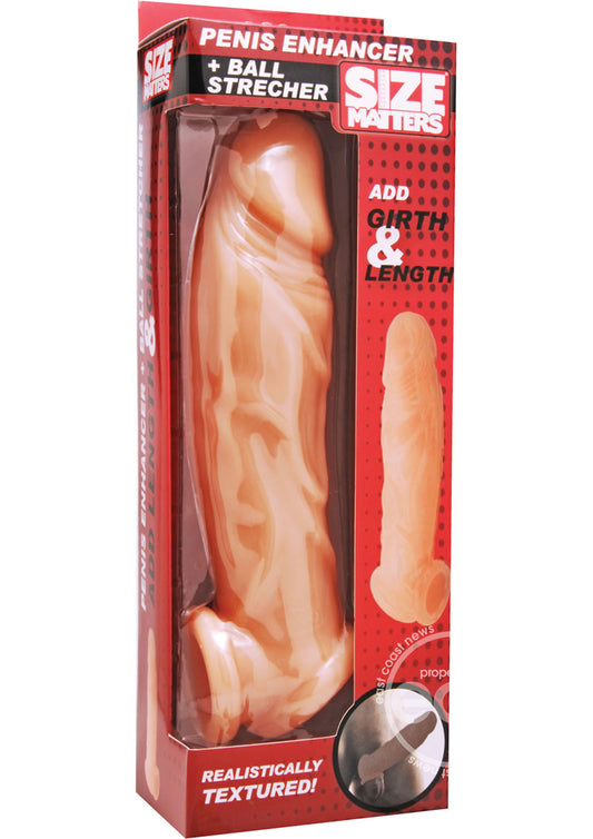 Size Matters Realistic Penis Enhancer and Ball Stretcher - Vanilla