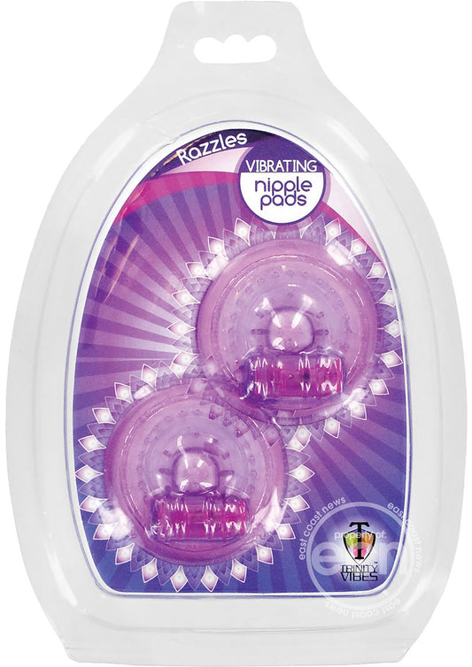 Trinity Vibes Razzle - Vibrating Nipple Pads - Purple