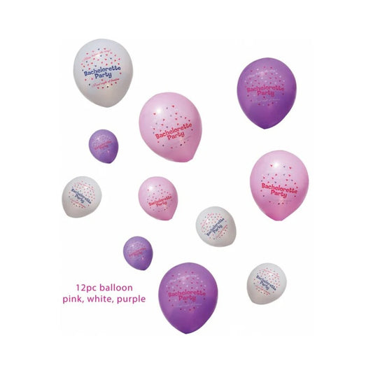 Bachelorette Party Balloons (12pc) Asst.