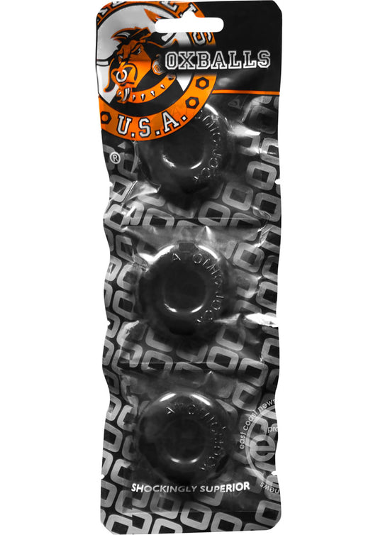 Oxballs Ringer Donut Cock Ring (3 Pack) - Black