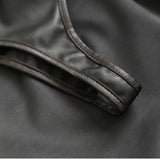 Ple'sur Adjustable PVC Spanking Skirt With Built-In Thong Black