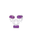 Evolved Ring True 3-Piece Vibrating Ring Set Clear/Purple