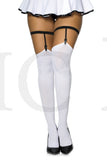 OPAQUE THIGH HI WITH GARTER