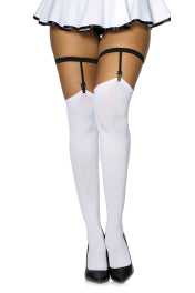 OPAQUE THIGH HI WITH GARTER