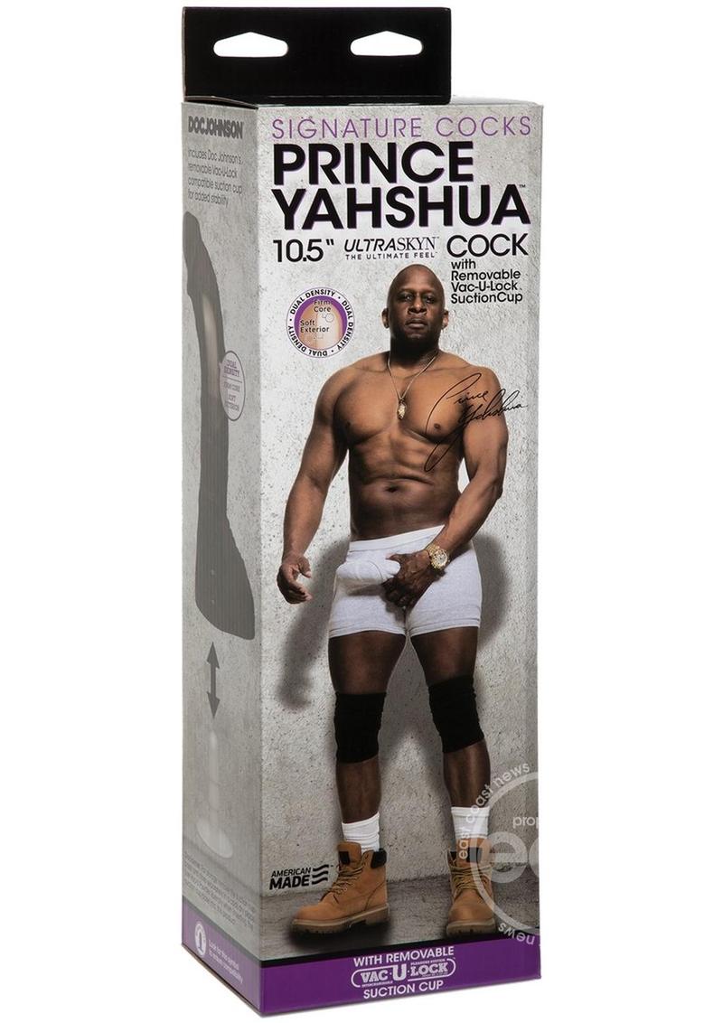 Signature Cocks Ultraskyn Prince Yahshua Dildo 10.5in - Chocolate