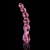 Icicles No. 43 Glass Massager with Heart-Shaped Handle Pink