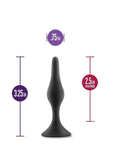 Anal Adventures Platinum Silicone Beginner Plug - Small - Black
