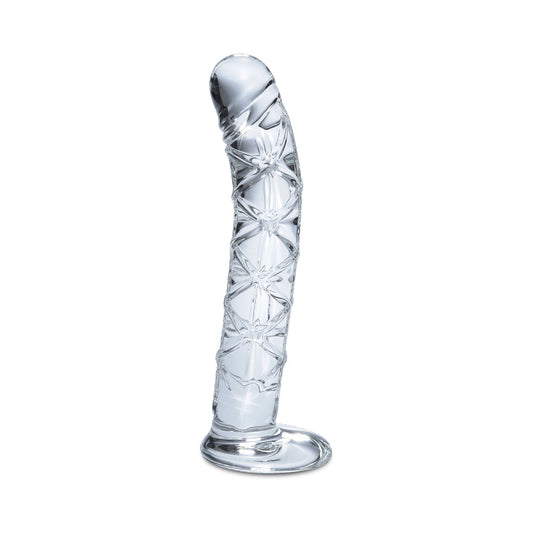 Pipedream Icicles No. 60 Curved Ribbed 6.5 in. Glass Dildo Clear