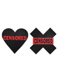 CENSORED HEARTS AND X