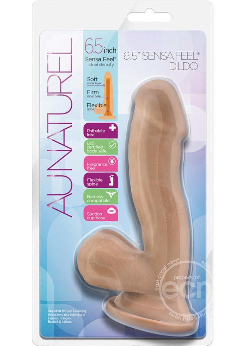 Au Naturel Sensa Feel Dildo 6.5in - Caramel