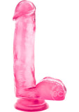 B Yours Sweet N' Hard 1 Dildo with Balls 7in - Pink