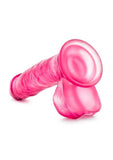 B Yours Sweet N' Hard 1 Dildo with Balls 7in - Pink