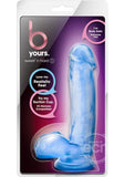 B Yours Sweet N' Hard 1 Dildo with Balls 7in - Blue