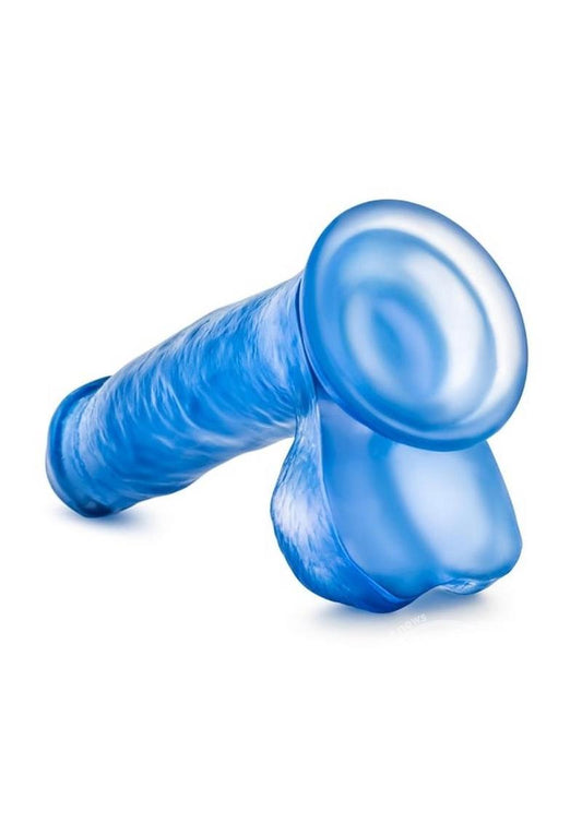 B Yours Sweet N' Hard 1 Dildo with Balls 7in - Blue