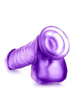 B Yours Sweet N' Hard 2 Dildo with Balls 7.75in - Purple