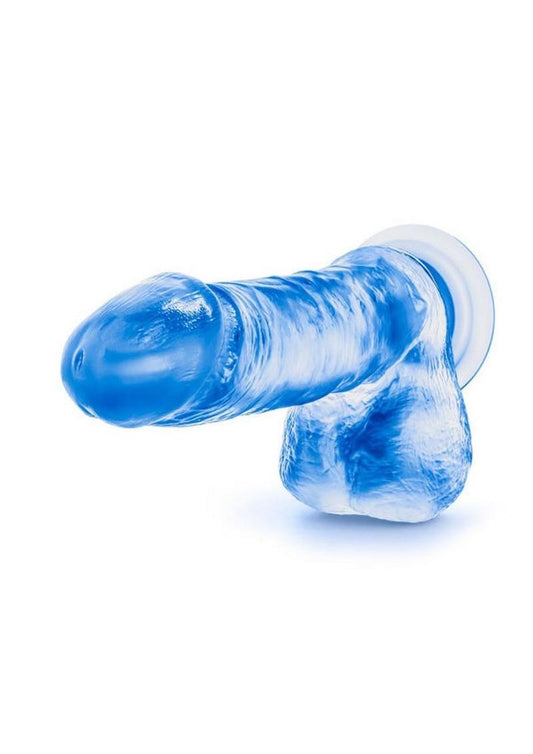 B Yours Sweet N' Hard 2 Dildo with Balls 7.75in - Blue