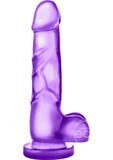 B Yours Sweet N' Hard 4 Dildo with Balls 7.75in - Purple