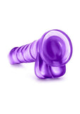 B Yours Sweet N' Hard 4 Dildo with Balls 7.75in - Purple