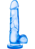 B Yours Sweet N' Hard 4 Dildo with Balls 7.75in - Blue