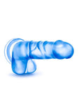 B Yours Sweet N' Hard 4 Dildo with Balls 7.75in - Blue