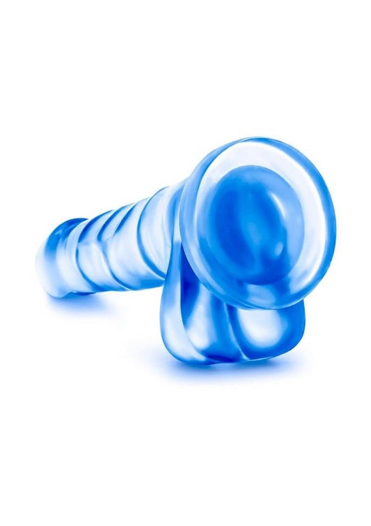 B Yours Sweet N' Hard 4 Dildo with Balls 7.75in - Blue