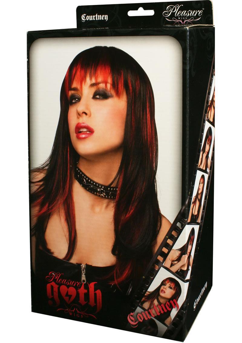 COURTNEY WIG - BLACK WITH BURNT RED