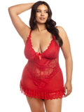 Valentine Lacey Babydoll- RED