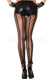 CORSET BLACK FISHNET PANTYHOSE