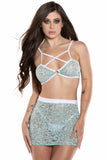 5014- LACE SKIRT SET