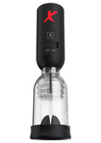 PDX Elite Silicone Tip Teazer Power Pump Masturbator - Clear/Black