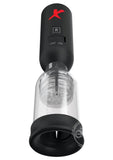 PDX Elite Silicone Tip Teazer Power Pump Masturbator - Clear/Black