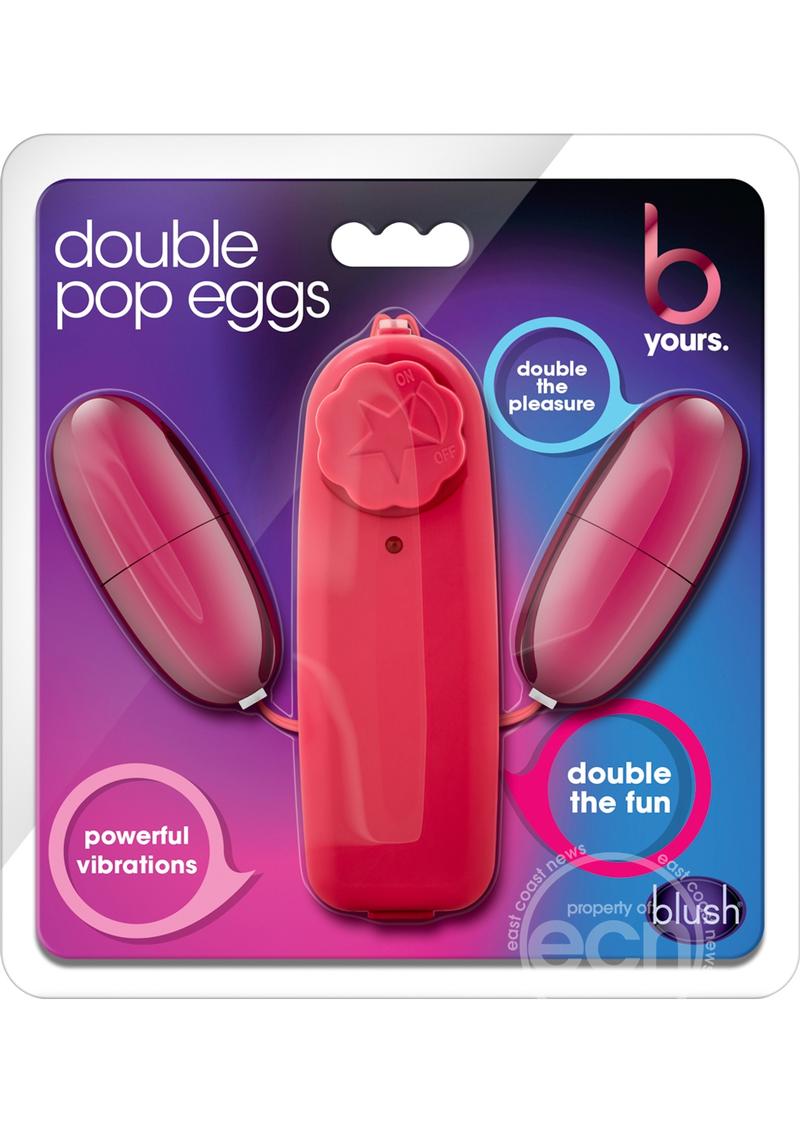 B Yours Double Pop Eggs with Remote Control - Cerise