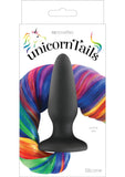 Unicorn Tails Anal Plug Black/Rainbow