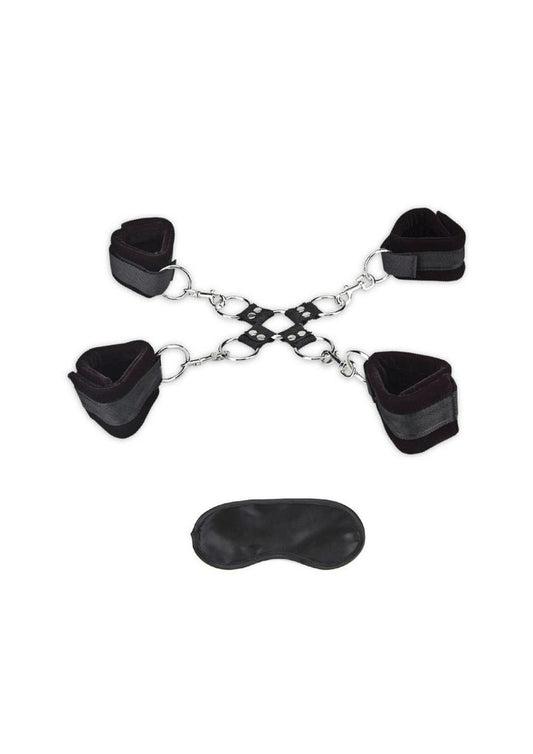 Lux Fetish Hogtie Set (5 piece set) - Black