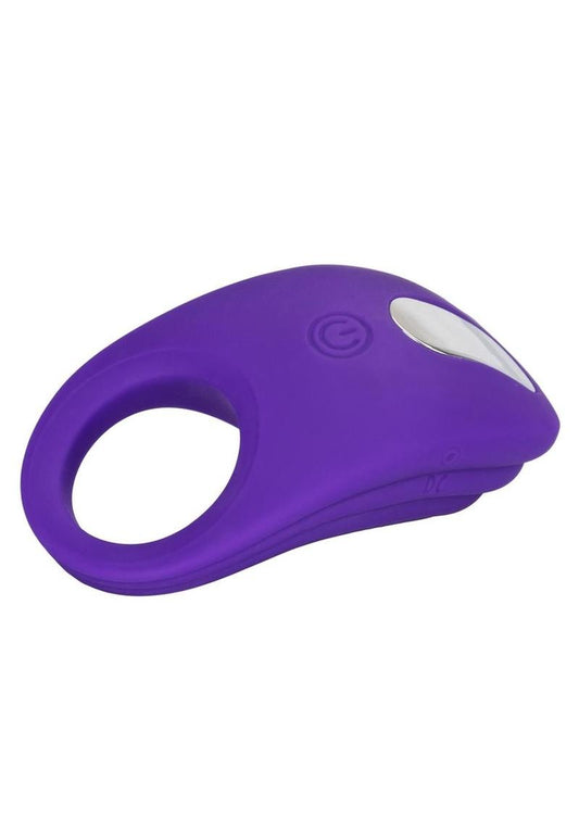 Silicone Rechargeable Passion Enhancer Cockring Waterproof Purple