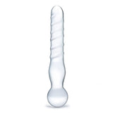 Glas 8 in. Joystick Clear Glass Dildo