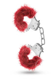 Temptasia Plush Fur Cuffs - Burgundy