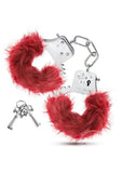 Temptasia Plush Fur Cuffs - Burgundy