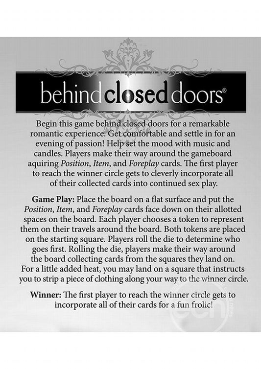 Behind Closed Doors A Board Game For Lovers