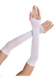 Leg Avenue Sweetheart Striped Keyhole Arm Warmers with Mini Bow Accents - O/S