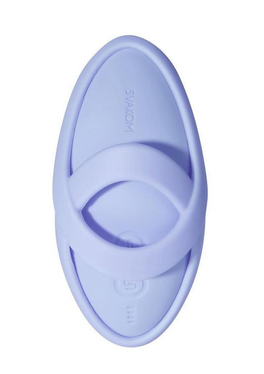 Svakom Echo 2 App Compatible Rechargeable Silicone Heated Finger Vibrator - Blue